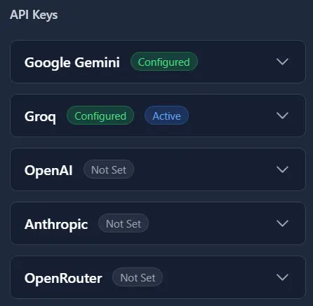 API Configuration