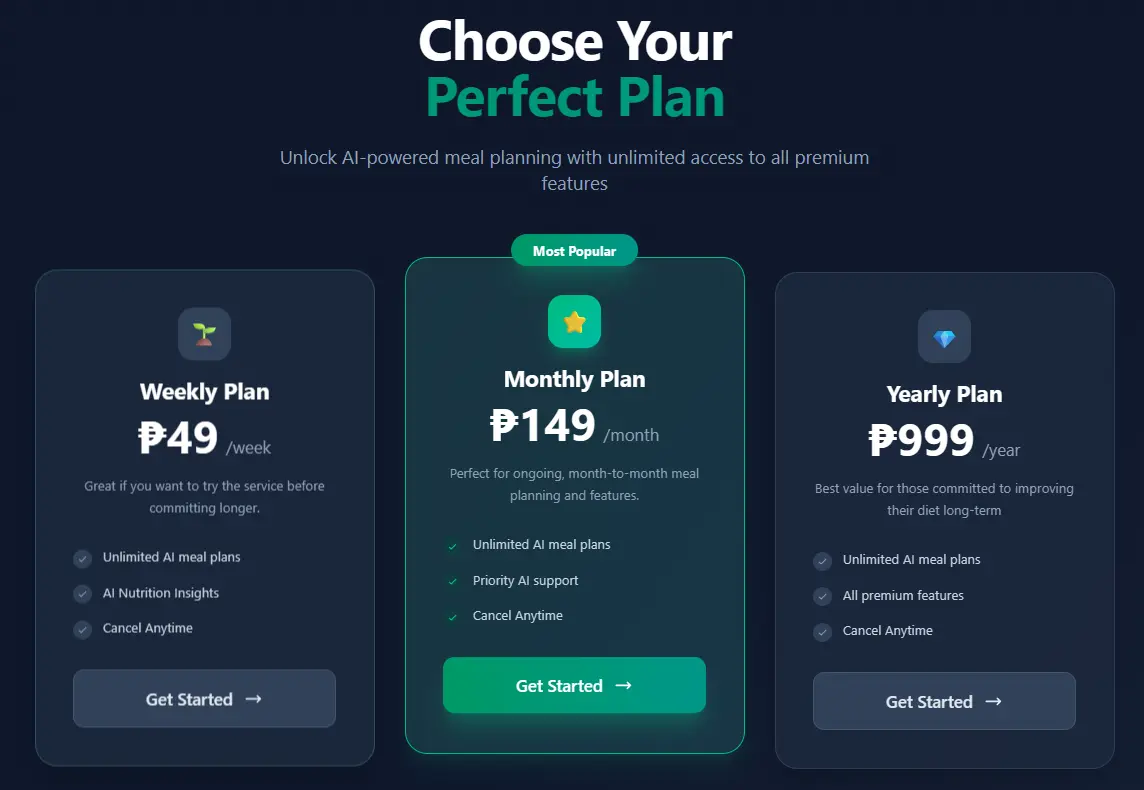 Pricing Plans